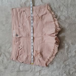 High-rise cutoff shorts